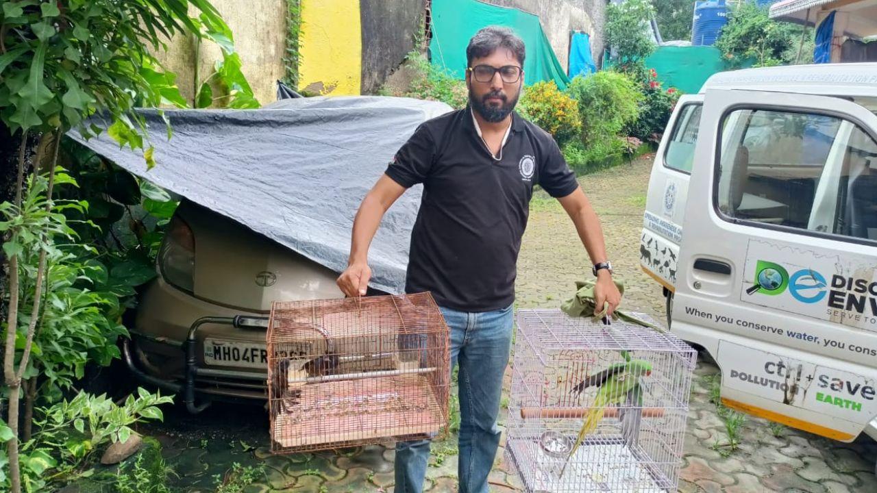 Forest Department Rescues Protected Birds from Uttan Residence
